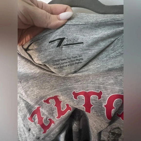Official Merch | ZZ  Top Grey Crew Neck Band Tee | Size M - Picture 4 of 5